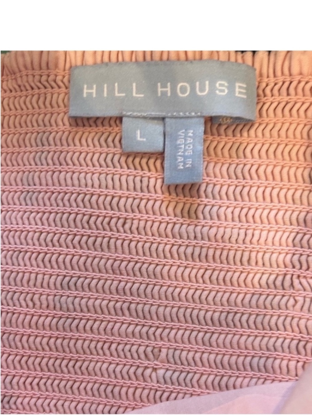 Hill House Margot 100% cotton pink block stripe size L - Picture 6 of 10